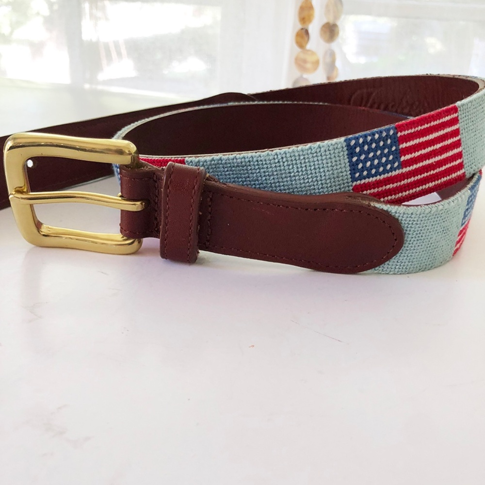 Tucker Blair Men’s American Flag Needle Point belt - Size 36